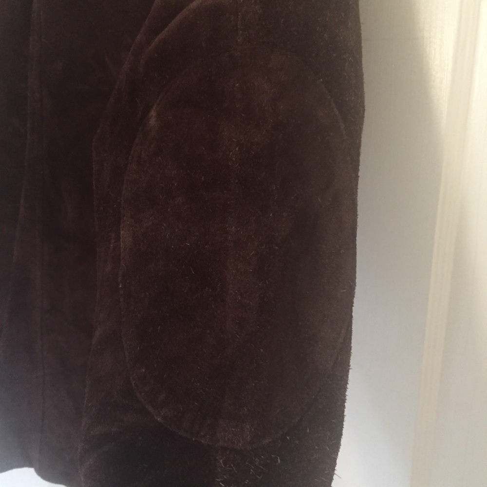 Calvin Klein Chocolate Brown Suede Leather coat - Picture 7 of 7
